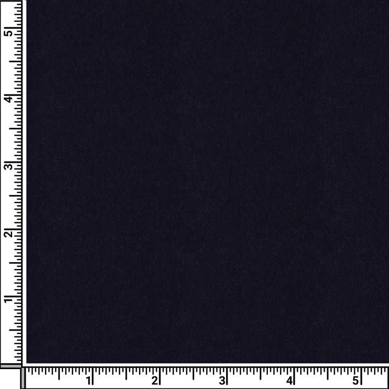Image of a Black Flannel Twill Merino Wool Suiting Fabric
