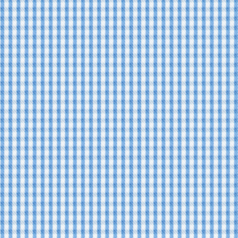 Image of a Blue & White Twill Checks Giza Cotton Shirting Fabric