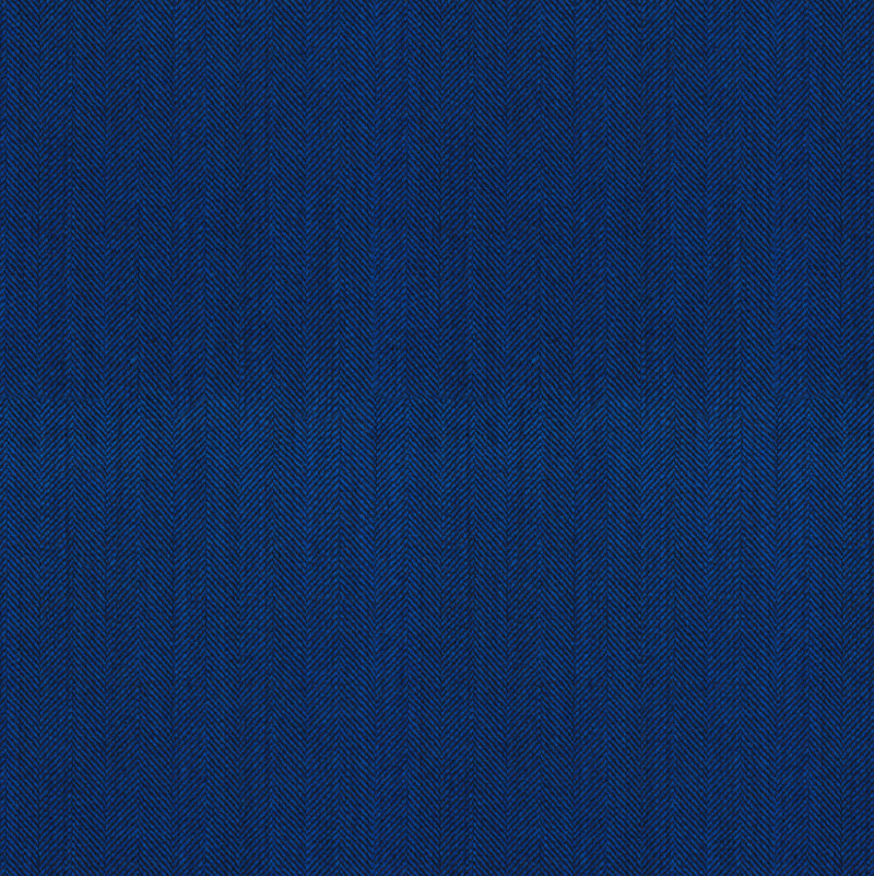 Image of a Blue Worsted Herringbone Merino Wool Suiting Fabric