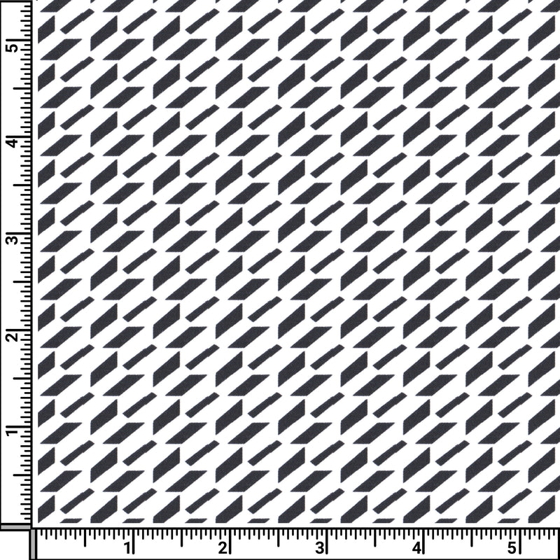 Image of a Black & White Satin Prints Giza Cotton Shirting Fabric