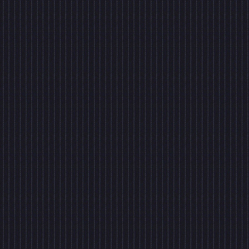 Image of a Black & White Worsted Stripes Merino Wool Suiting Fabric