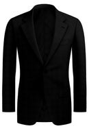 Image of a Black Worsted Checks Merino Wool Blazers Fabric