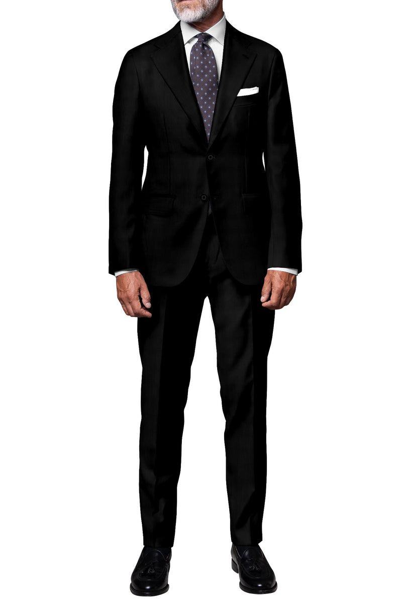 Image of a Black Worsted Checks Merino Wool Blazers Fabric