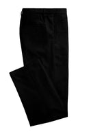 Image of a Black Worsted Micropattern Merino Wool Pants Fabric