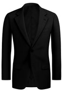Image of a Black Worsted Solids Merino Wool Blazers Fabric