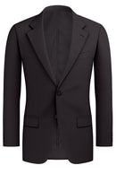 Image of a Black Worsted Solids Merino Wool Blazers Fabric