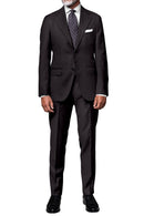 Image of a Black Worsted Solids Merino Wool Blazers Fabric