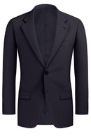 Image of a Black Worsted Solids Merino Wool Blazers Fabric