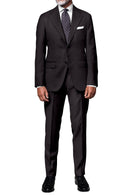 Image of a Black Worsted Solids Merino Wool Suiting Fabric