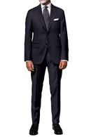 Image of a Black Worsted Solids Merino Wool Suiting Fabric