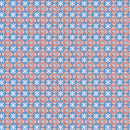 Image of a Blue & Orange Satin Prints Giza Cotton Shirting Fabric