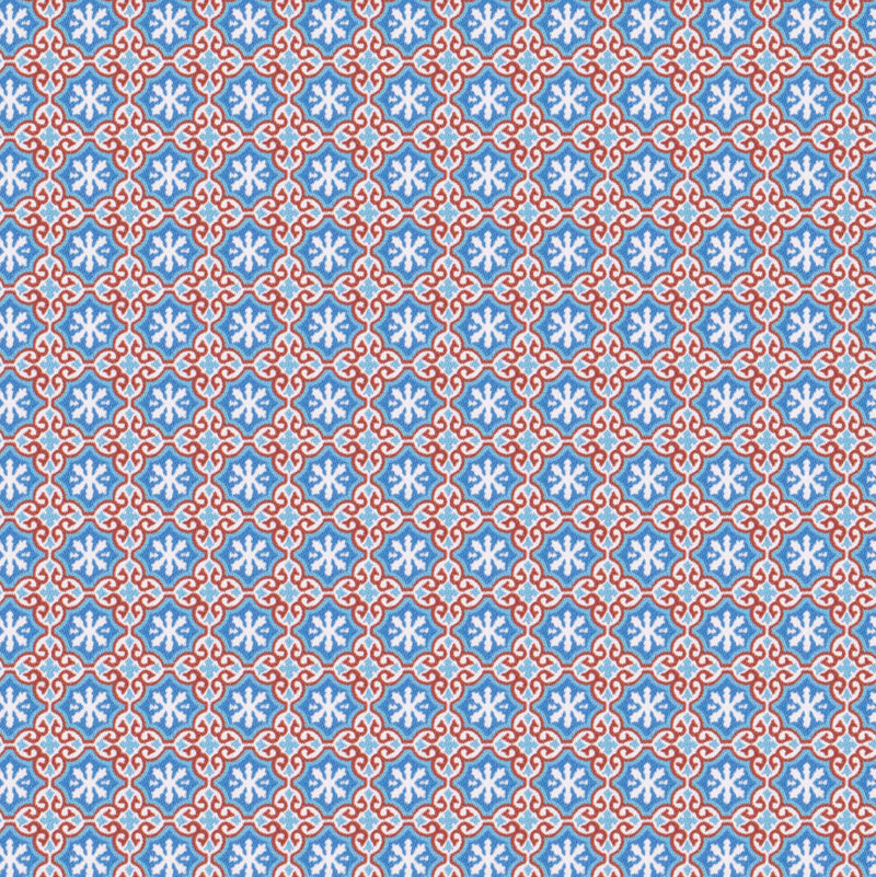 Image of a Blue & Orange Satin Prints Giza Cotton Shirting Fabric