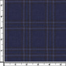 Image of a Blue & White Worsted Checks Merino Wool Suiting Fabric