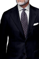 Image of a Blue & White Worsted Stripes Merino Wool Blazers Fabric