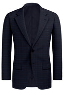 Image of a Blue Worsted Checks Merino Wool Blazers Fabric