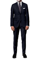 Image of a Blue Worsted Checks Merino Wool Blazers Fabric