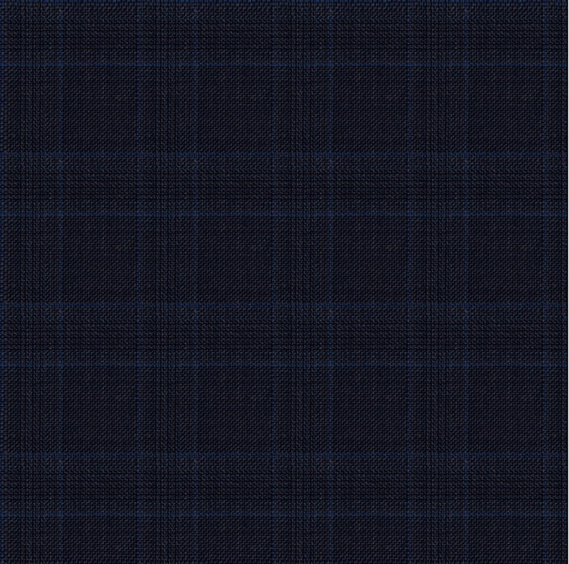 Image of a Blue Worsted Checks Merino Wool Pants Fabric