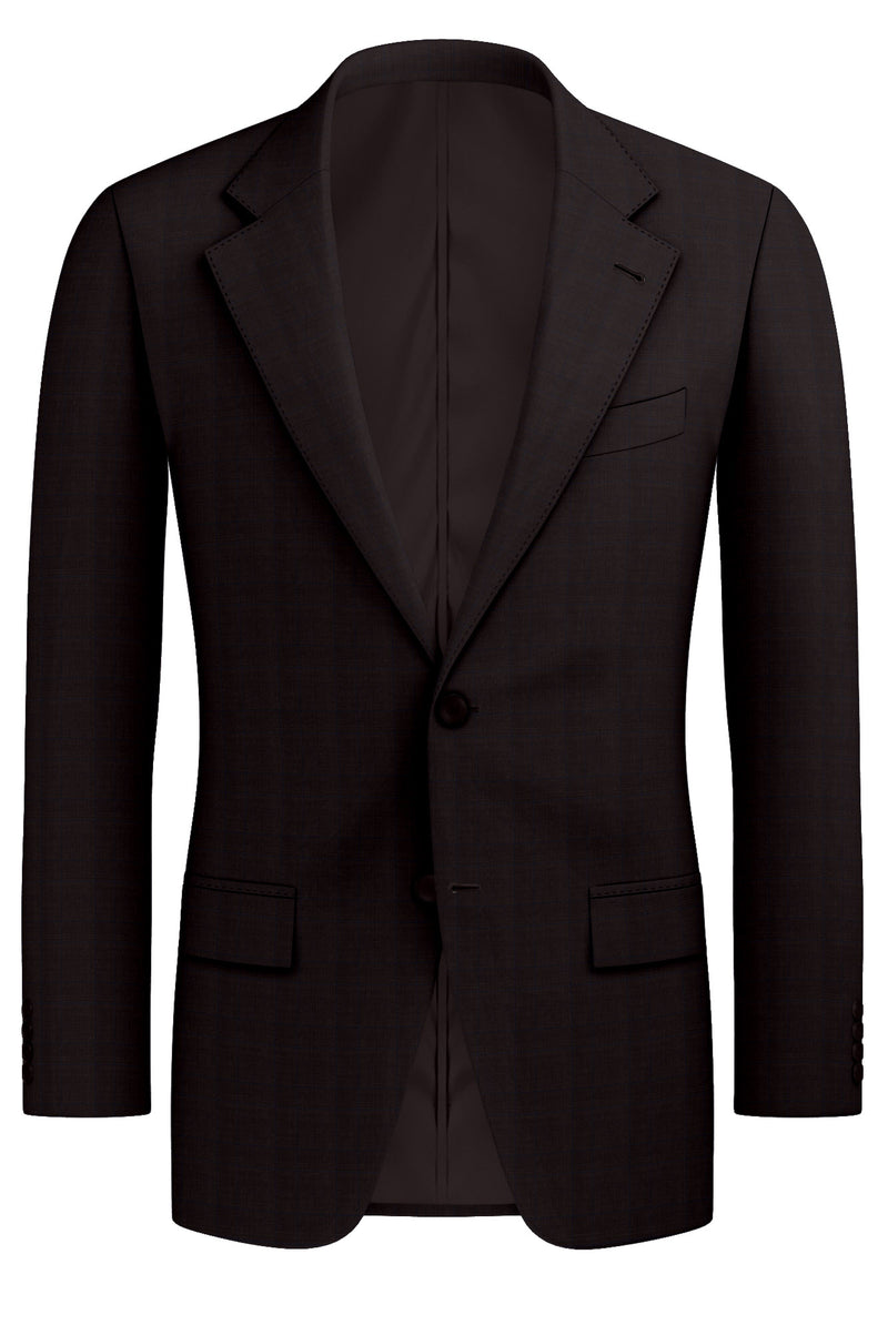 Image of a Brown Worsted Checks Merino Wool Blazers Fabric