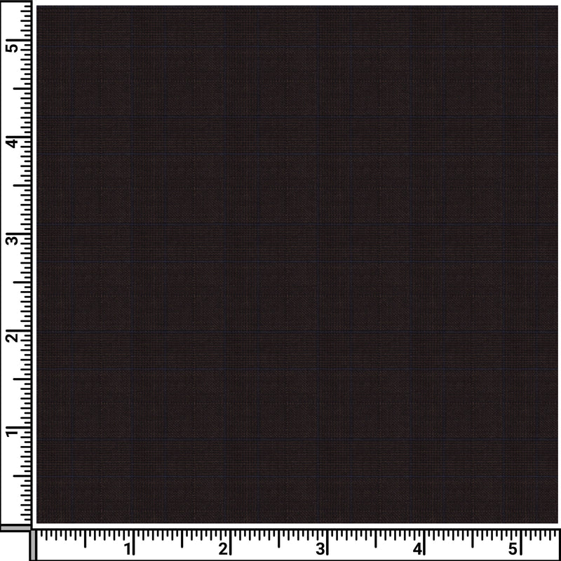 Image of a Brown Worsted Checks Merino Wool Pants Fabric