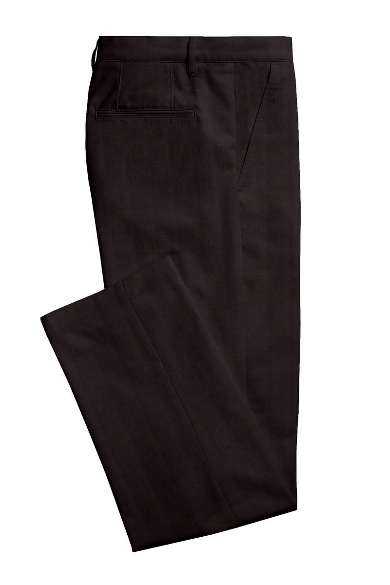 Image of a Brown Worsted Checks Merino Wool Pants Fabric