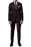 Image of a Brown Worsted Checks Merino Wool Pants Fabric