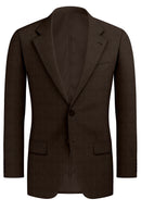 Image of a Brown Worsted Micropattern Merino Wool Blazers Fabric