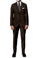 Image of a Brown Worsted Micropattern Merino Wool Blazers Fabric