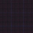 Image of a Burgundy & Sky-Blue Worsted Checks Merino Wool Pants Fabric