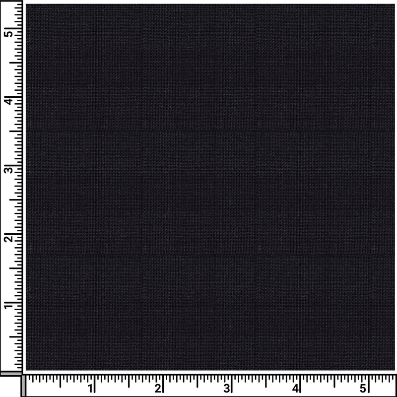Image of a Charcoal & Black Worsted Checks Merino Wool Suiting Fabric