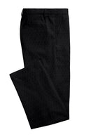 Image of a Charcoal & Black Worsted Micropattern Merino Wool Pants Fabric