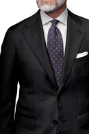 Image of a Charcoal & Grey Worsted Micropattern Merino Wool Blazers Fabric