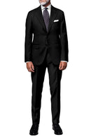 Image of a Charcoal & White Worsted Checks Merino Wool Blazers Fabric