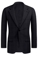 Image of a Charcoal & White Worsted Checks Merino Wool Blazers Fabric