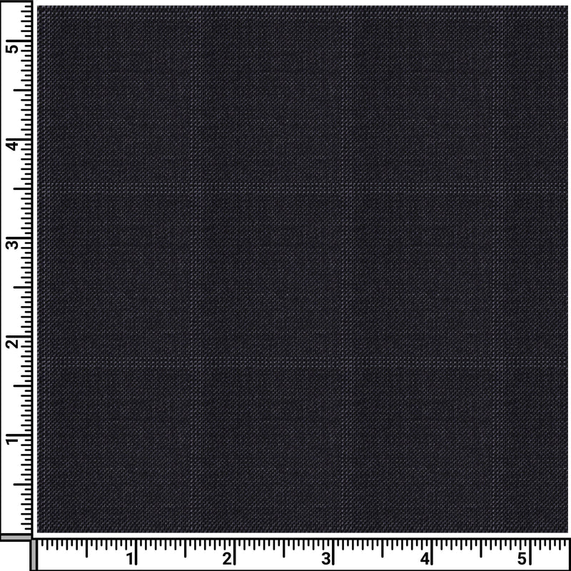 Image of a Charcoal & White Worsted Checks Merino Wool Suiting Fabric