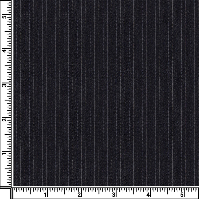 Image of a Charcoal & White Worsted Stripes Merino Wool Pants Fabric