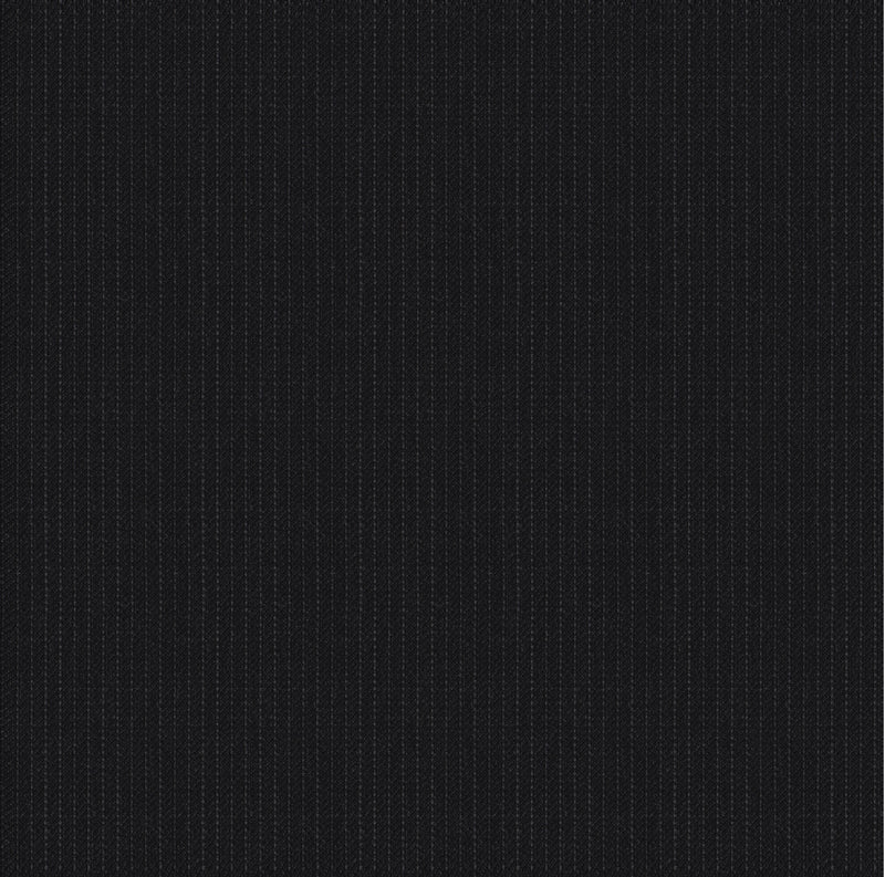 Image of a Charcoal & White Worsted Stripes Merino Wool Suiting Fabric