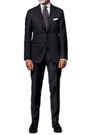 Image of a Charcoal Worsted Checks Merino Wool Blazers Fabric