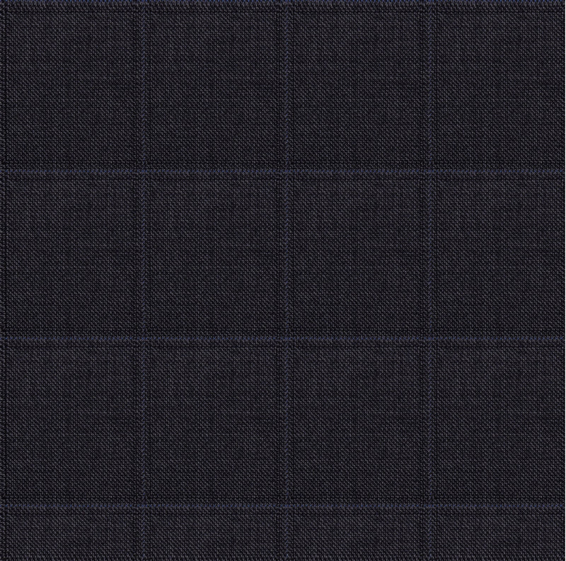 Image of a Charcoal Worsted Checks Merino Wool Pants Fabric