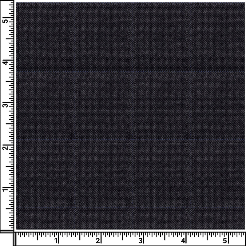 Image of a Charcoal Worsted Checks Merino Wool Pants Fabric