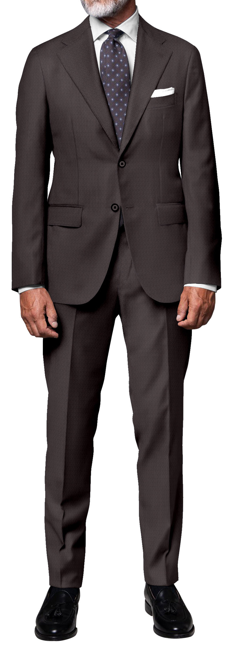 Image of a Charcoal Worsted Micropattern Merino Wool Blazers Fabric
