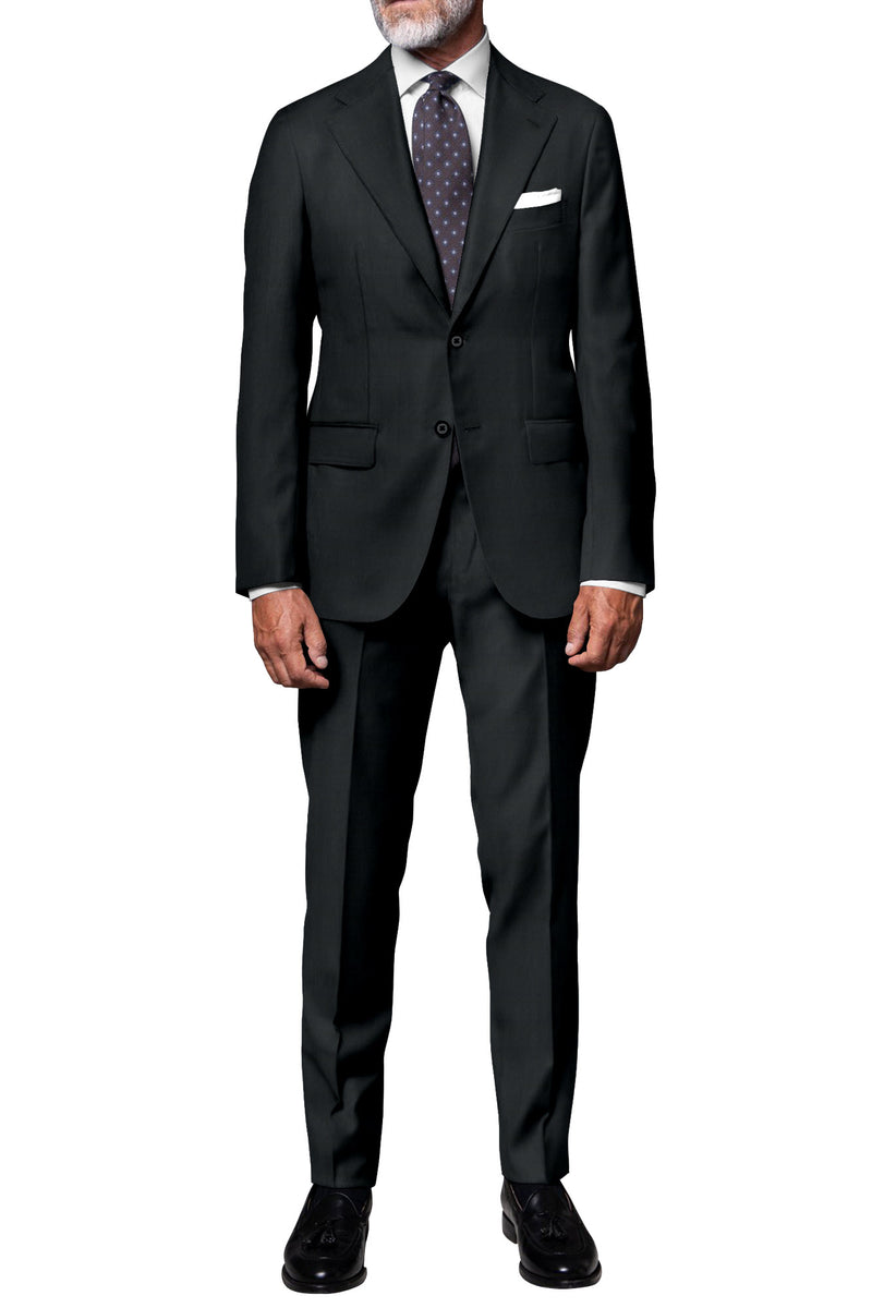 Image of a Charcoal Worsted Solids Merino Wool Blazers Fabric