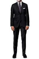 Image of a Charcoal Worsted Solids Merino Wool Suiting Fabric