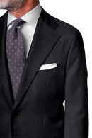 Image of a Charcoal Worsted Twill Merino Wool Blazers Fabric