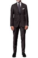 Image of a Chocolate Worsted Twill Merino Wool Pants Fabric