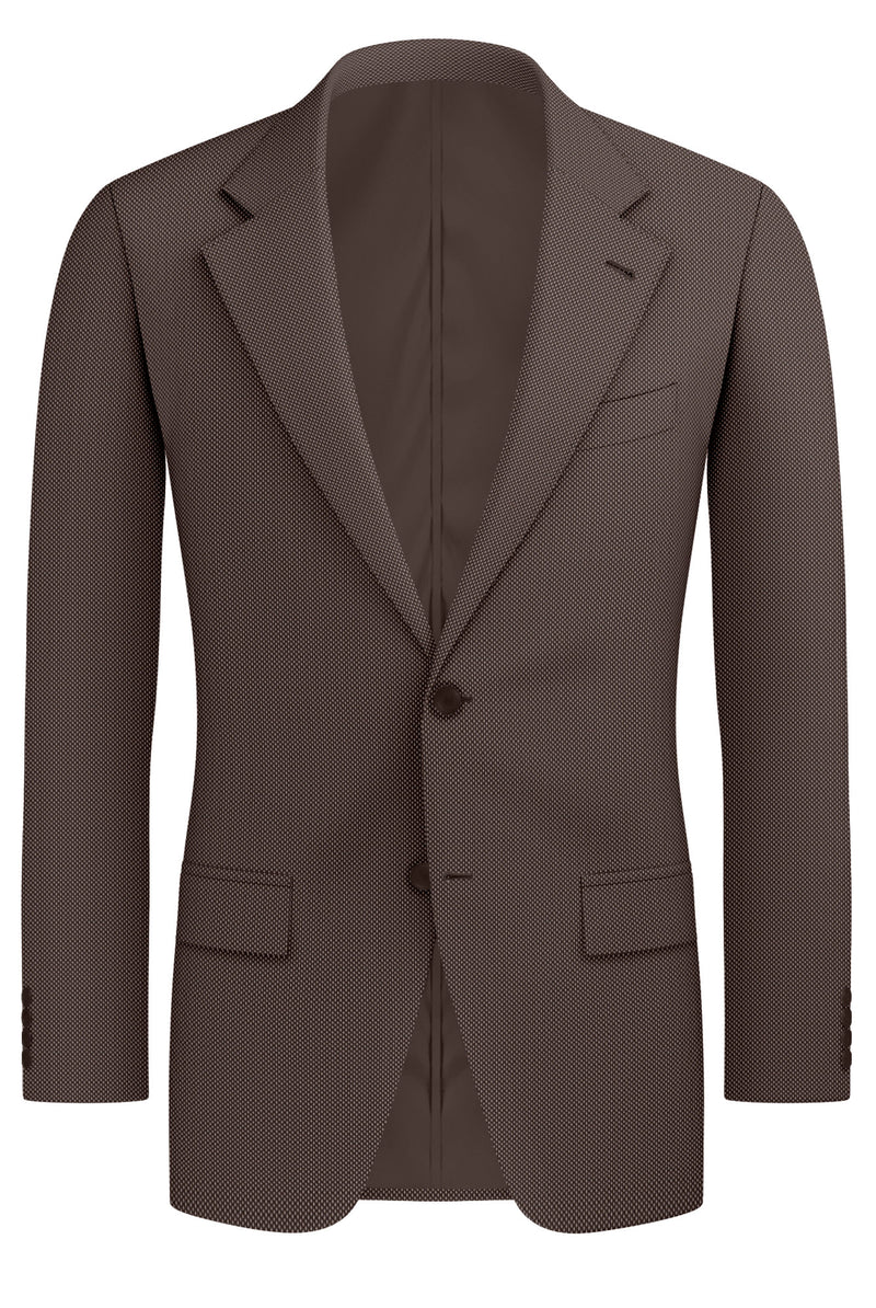 Image of a Cream Worsted Micropattern Merino Wool Blazers Fabric