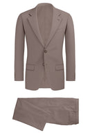 Image of a Cream Worsted Shark Skin Merino Wool Suiting Fabric