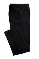 Image of a Grey & Black Worsted Micropattern Merino Wool Pants Fabric