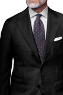 Image of a Grey & White Worsted Checks Merino Wool Blazers Fabric