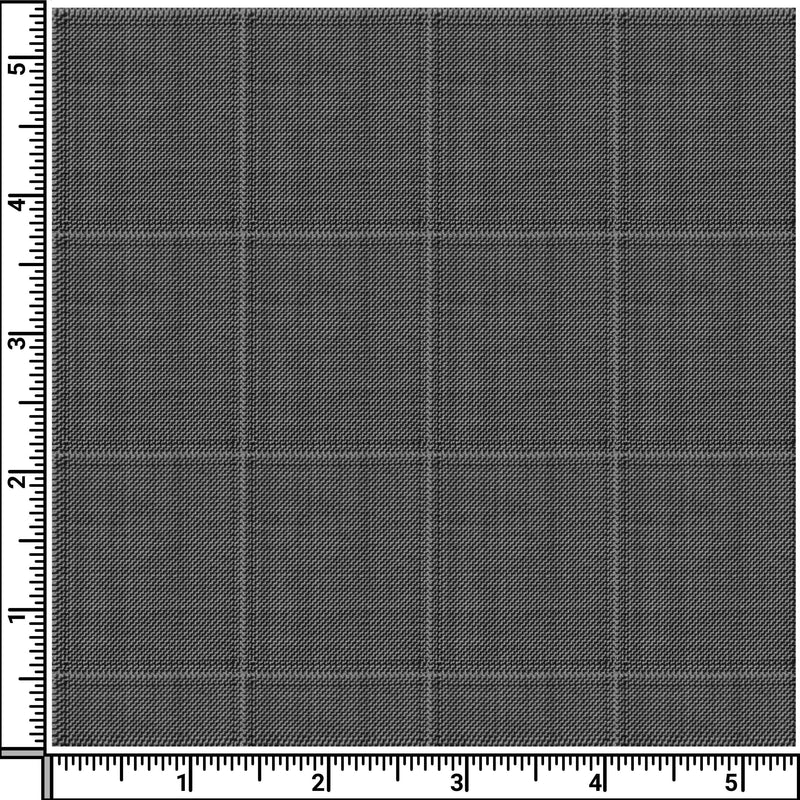 Image of a Grey & White Worsted Checks Merino Wool Pants Fabric