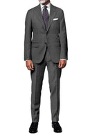 Image of a Grey & White Worsted Checks Merino Wool Pants Fabric